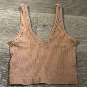 Salamander Color (Pinkish) Ribbed Women's Top